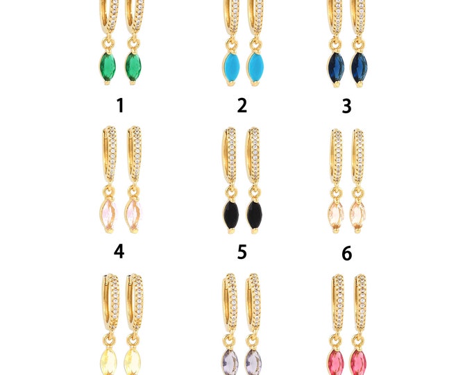 1pair 18K Gold Filling Rhombus Earrings,Gold Rhombus Earring,Simple Earrings,Gift for Her