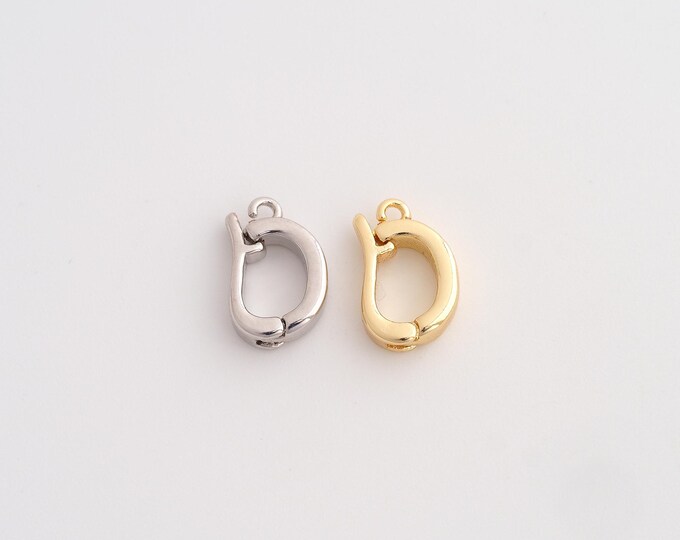 Openable Clasp,18K Gold Filled Snap Clasp,Openable Clasp,DIY Jewelry Supplies,12.2x7.7x3mm