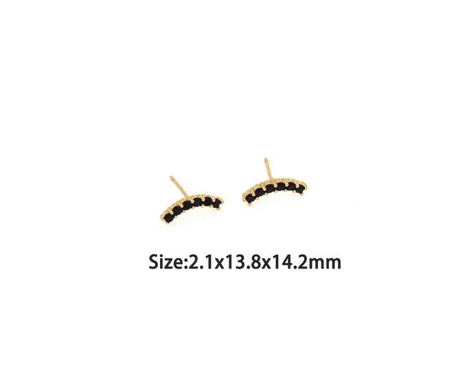 1pair 18K Gold Filling Half Circle Stud Earrings,Gold Half Circle Stud Earring,Simple Stud Earrings,Gift for Her