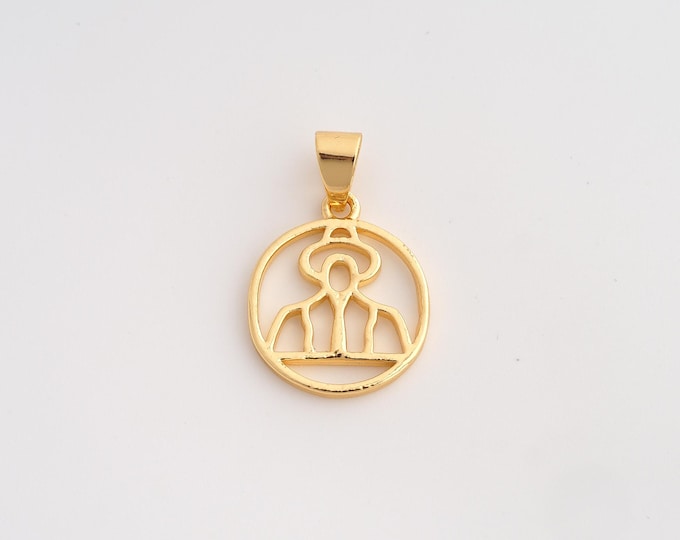 5 pcs 18K Gold Filled Magician Charm,Dainty Magician Pendant,Magician Pendant ,DIY Jewelry Supplies,23.8x15.4x1.8mm