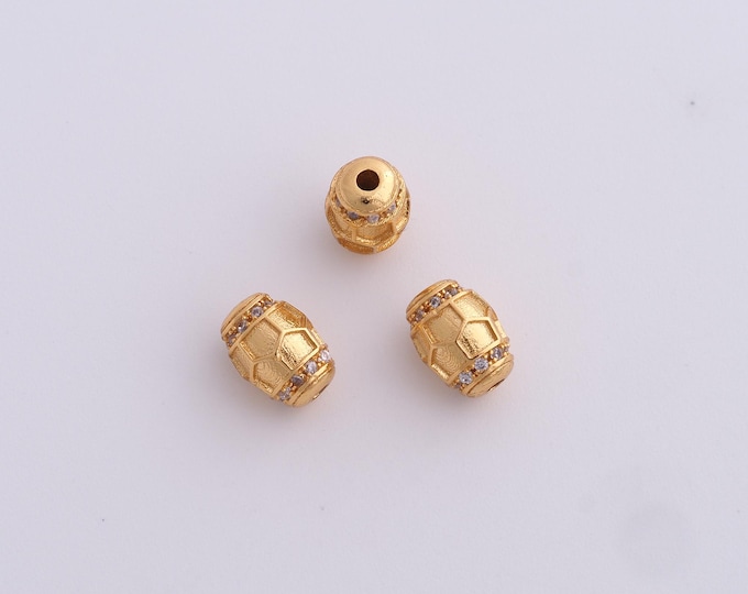 18K Gold Filled Tube Spacer Beads,Gold Tube Beads, Tube Beads DIY Bracelet Necklace Earrings Jewelry Making,8.4x6.3mm