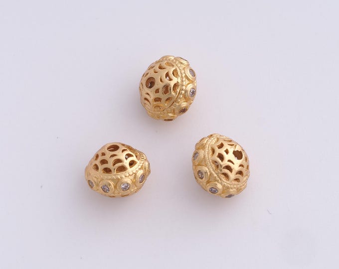18K Gold Filled Round Spacer Beads,Gold Ball Beads, Tube Beads DIY Bracelet Necklace Earrings Jewelry Making,10.3x8.5mm