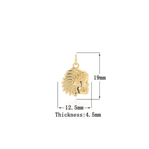 18K Gold Filled Skull Pendant, Gold Dainty Skull Charms,Simple pendant Bracelet Necklace for DIY Jewelry Making Supply