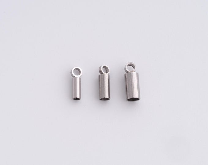 25 pcs Stainless Steel Bead Caps,Cord End Cord Tip Solid End Cap ,Spacer Jewelry, DIY Jewelry Making