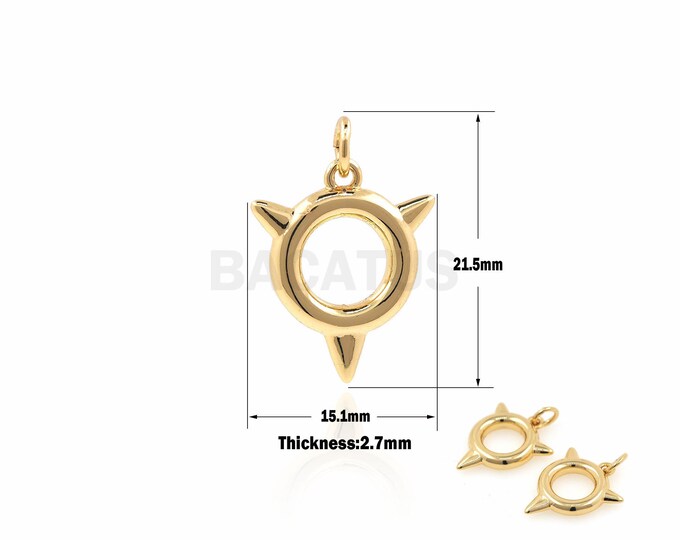 1PCS Dart Pendant, Dart Charm, Gold Dart Necklace, Simple Necklace, Suitable For Jewelry Making Supplies 21.5×15.1×2.7mm