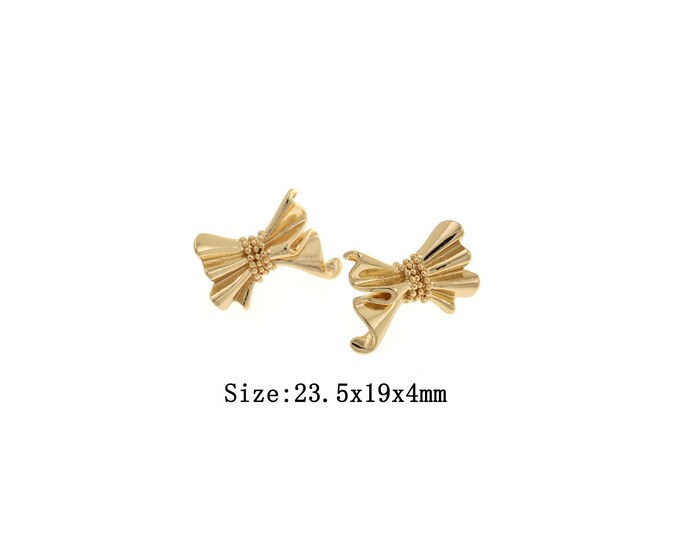 18K Gold Filled  Bow Stud Earrings, Bow  Stud Earrings,Gold Silver Bow  Minimalist Stud Earrings,Hypoallergenic