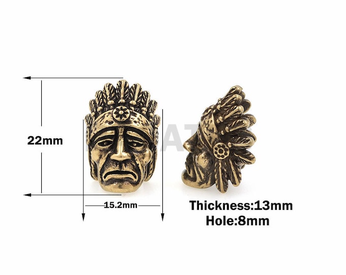 Vintage Indian chieftain beads, 550 Parakode beads, edc beads, knife beads, DIY jewelry beads 1pcs