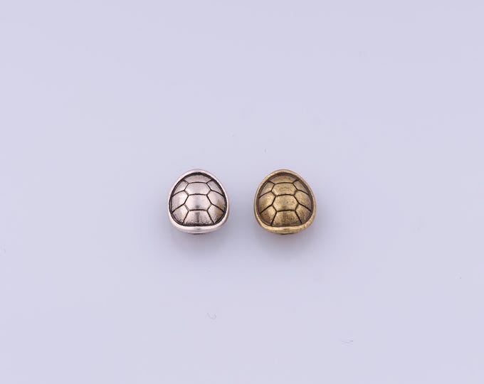18K Gold Filled Turtle Shell Spacer Beads,Gold Shell Beads, Turtle Shell Beads DIY Bracelet Necklace Earrings Jewelry Making,9x7.8x5.3mm