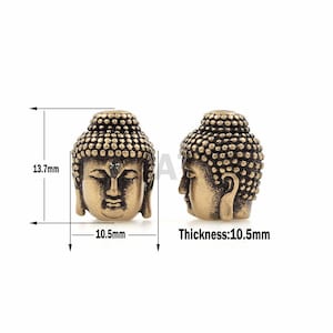 Antike Buddha Kopf, Buddha Kopf Perlen, CZ dicht dicht geknüpfte Buddha Schmuck Perlen, Buddha Kopf Ornamente 1Stk