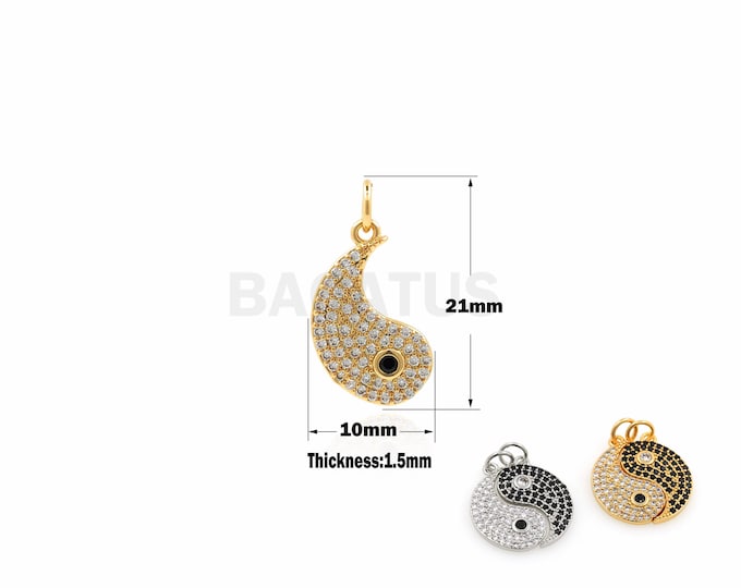 1Pcs Gossip Array Pendant Gossip Yin and Yang's Best Friend Charm Jewelry Party Necklace Jewelry Gifts DIY Production 21x10x1.5mm