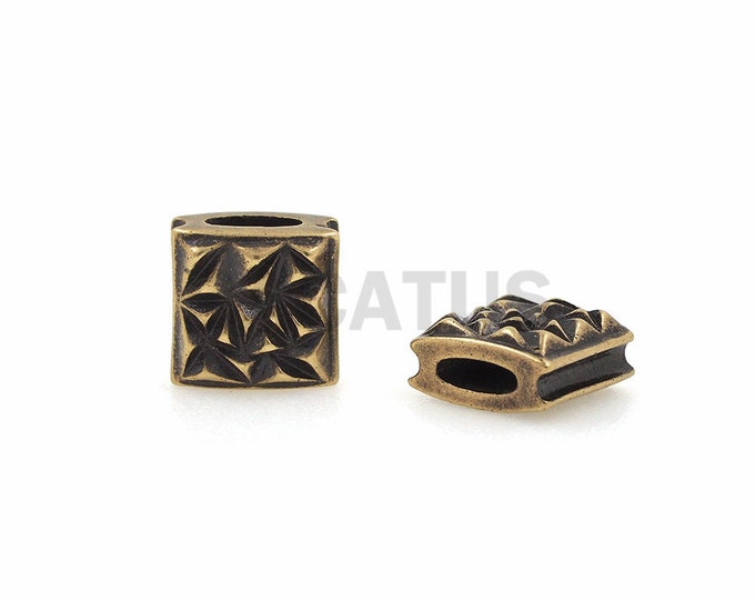 Square spacer beads, retro folding spacer, small square beads, bracelet necklace jewelry accessories 1pcs