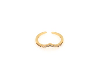 18K Gold Filled Heart Ring,Gold Dainty Heart Ring,Minimalist Ring,Gift for Her