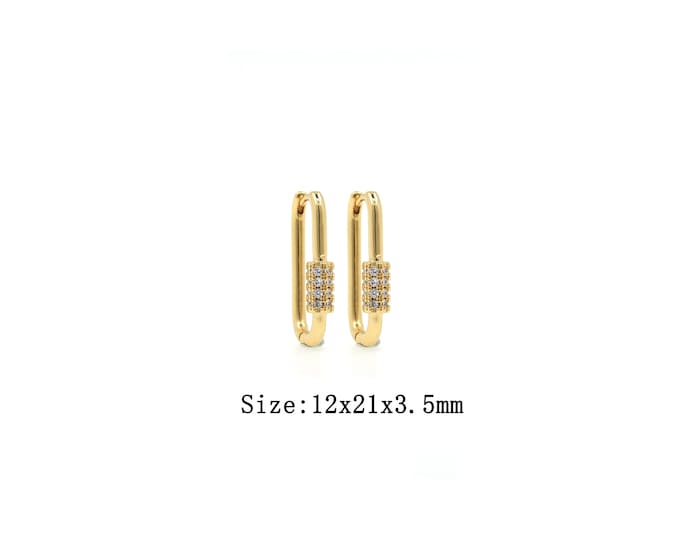 1pair 18K Gold Filling Square Earrings,Gold Dainty Square Earring,Simple Earrings,Gift for Her