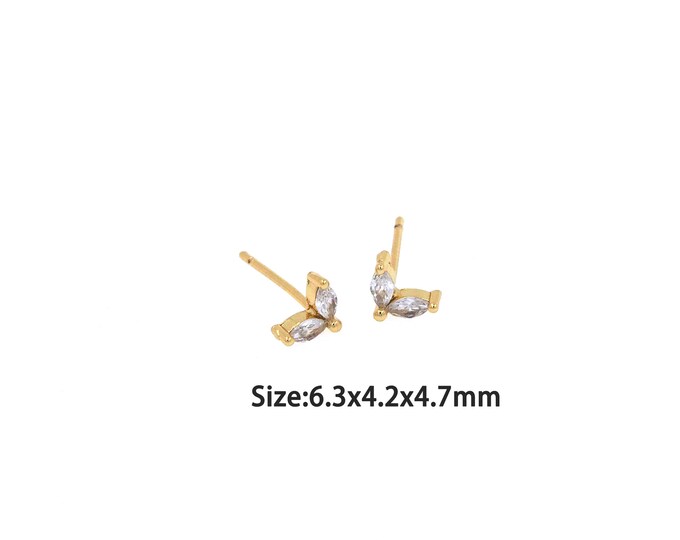 1pair 18K Gold Filling Leaf Stud Earrings,Gold Leaf Stud Earring,Simple Stud Earrings,Gift for Her