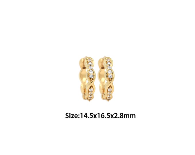 1 pair 18K Gold Filled Round Earrings,Gold Dainty Round Earrings,Simple Earrings,Gift for Her