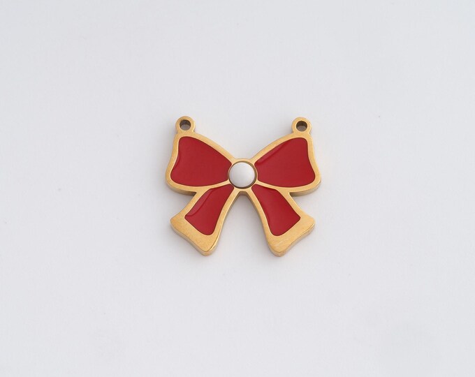 Stainless Steel Disc Pendant,Enamel Charms,Heart Charm Round Charms for DIY Jewelry Making Supply,16.5x18.2x3.2mm