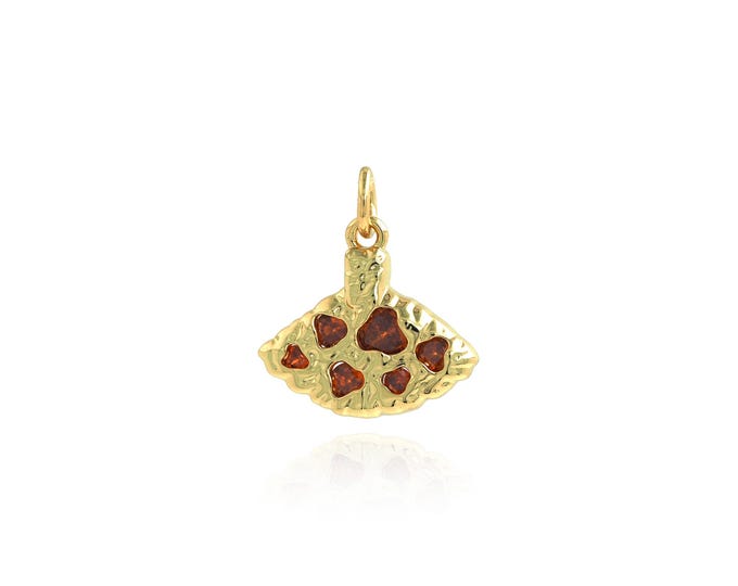 Shell Pendant,18K Gold Filled Oyster Necklace, Micropavé CZ Shell Pendant, DIY jewelry Making Accessories,17.8x16x2.5mm