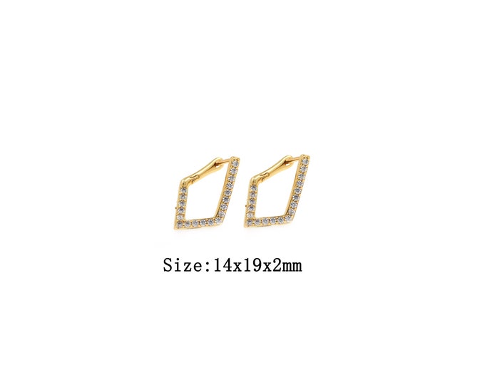 1pair 18K Gold Filling Line Earrings,Gold Dainty Line Earring,Simple Earrings,Gift for Her