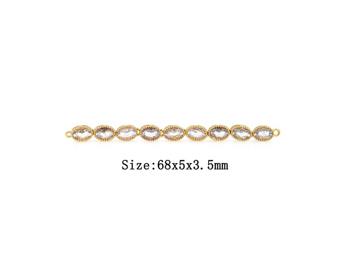 18K Gold Filled Long Connector,Gold Dainty Long Connector,Long Connector Bracelet Necklace for DIY Jewelry Making Supply