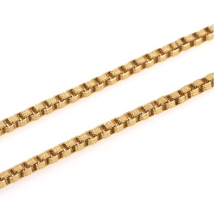 1 Meter Box Röhrenkette, Box Kette, halb fertige Kette, Box Kette, 18K Gold Filled Box Kette, geeignet für die Schmuckherstellung,