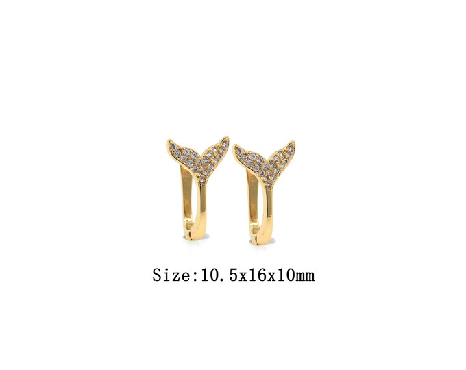 1pair 18K Gold Filling Heart Earring,Gold Dainty Oval Earring,Simple Earrings,Gift for Her