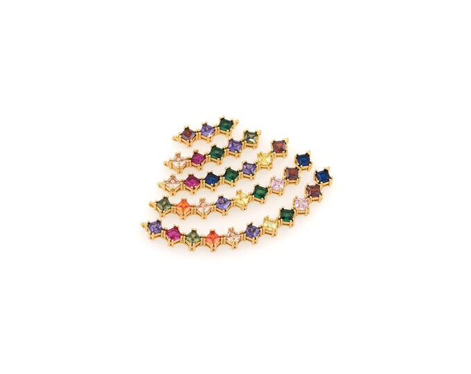 18K Gold Filled Square Pendant,Gold Dainty Square Charms,Square Charm Bracelet Necklace for DIY Jewelry Making Supply
