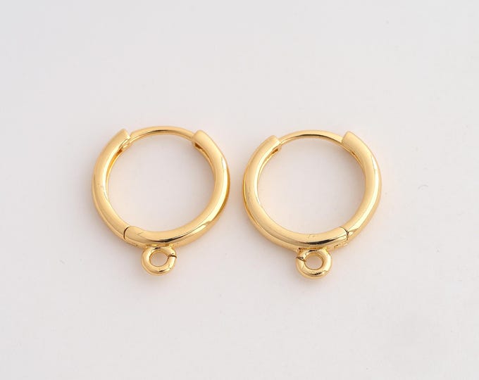 18K Gold Filled Round Earrings,Gold Dainty Earrings,Hugging Hoop Earrings,Gift for Her,19.7x17.5x2.8mm