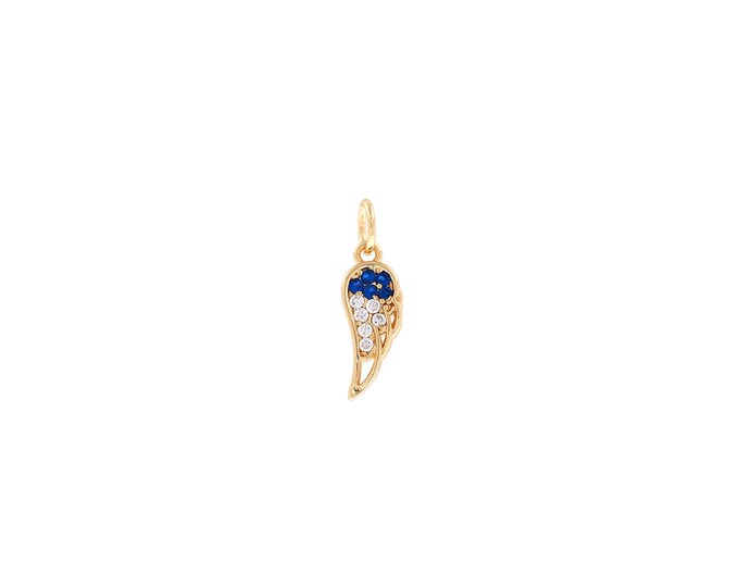 18K Gold Filled Wings Pendant,Dainty Wings Charms,Wings Charm Bracelet Necklace for DIY Jewelry Making Supply,17.5x5.5x1.5mm