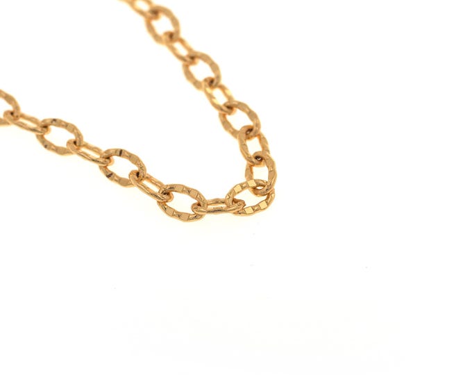 18K Gold Filled Oval Chain, Welding Chain,Discovery Chain, Semi-Finished Necklace and Bracelet DIY Making Supplies,8.3x1.1mm