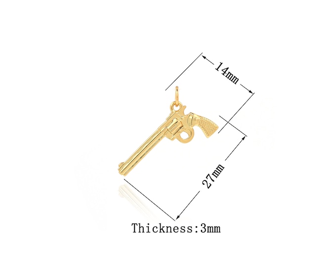 18K Gold Filled weapon Pendant,Gold Dainty weapon Charms,weapon Charm Bracelet Necklace for DIY Jewelry Making Supply