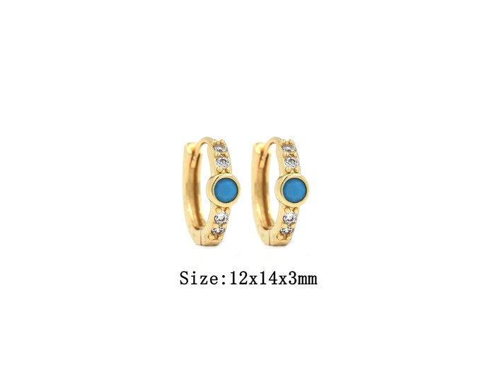 1pair 18K Gold Filled Round Earring,Gold Dainty Round Earring,Minimalist Earrings,Gift for Her