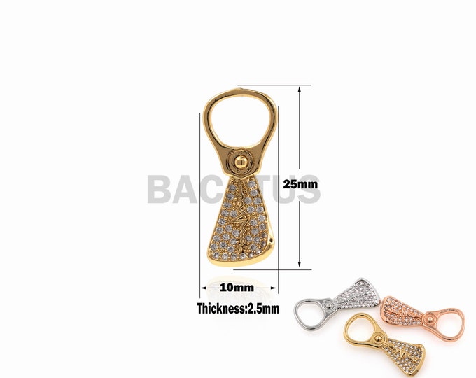 1PCS Can ring Pendant, Beverage Jewelry, Micro-Pave, Suitable For Bracelets, Necklaces, Jewelry Making Supplies, 18K Gold Filled 25x10x2.5mm