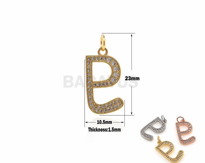 1PCS 18K Gold Filled Micro-Pave Planetary Symbol Necklace Pluto Necklace Astrological Symbol Pendant DIY Jewelry Making 23x10.5x1.5mm