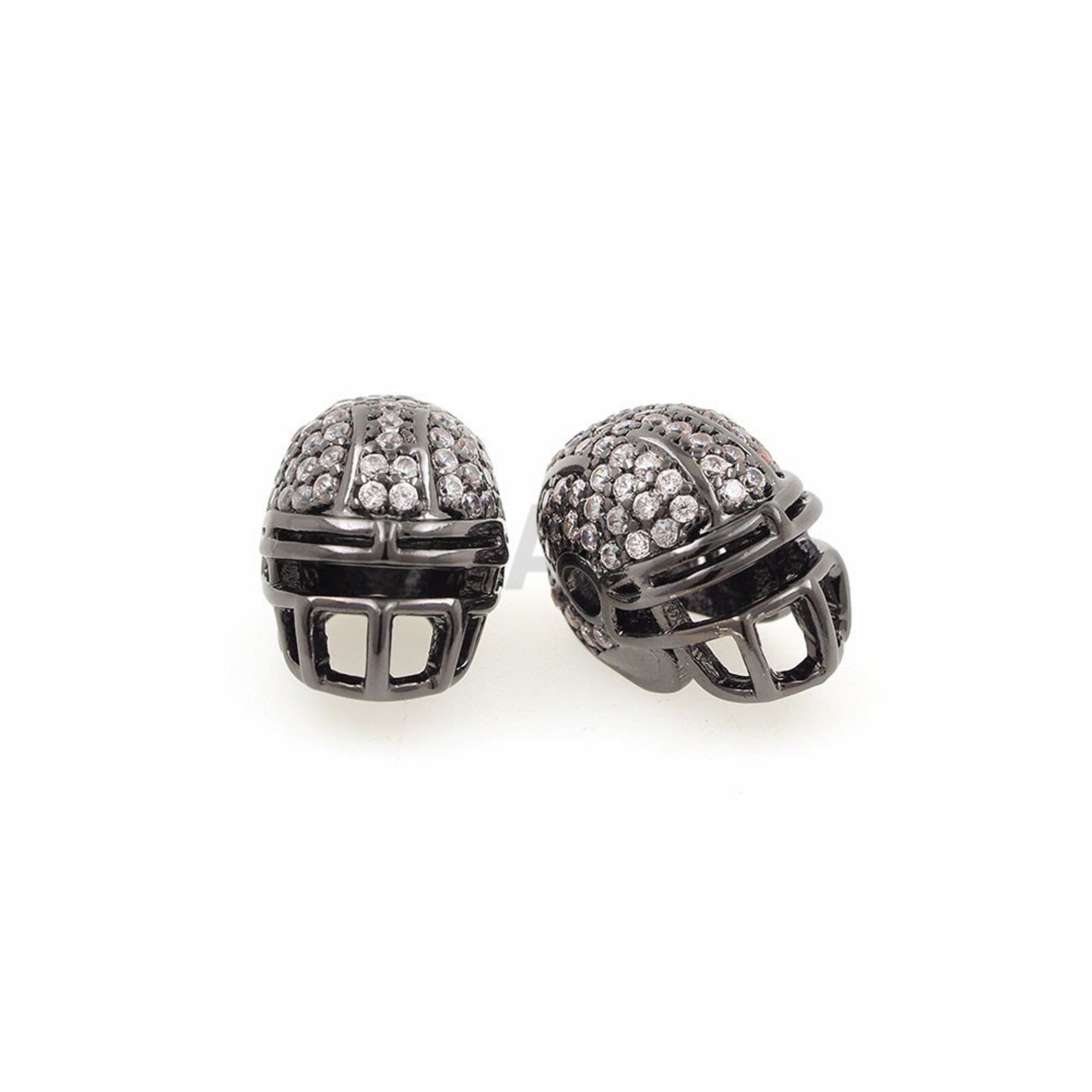 1pcs Football Helmet Beads Helmet Charmsbrass Helmethelmet Etsy
