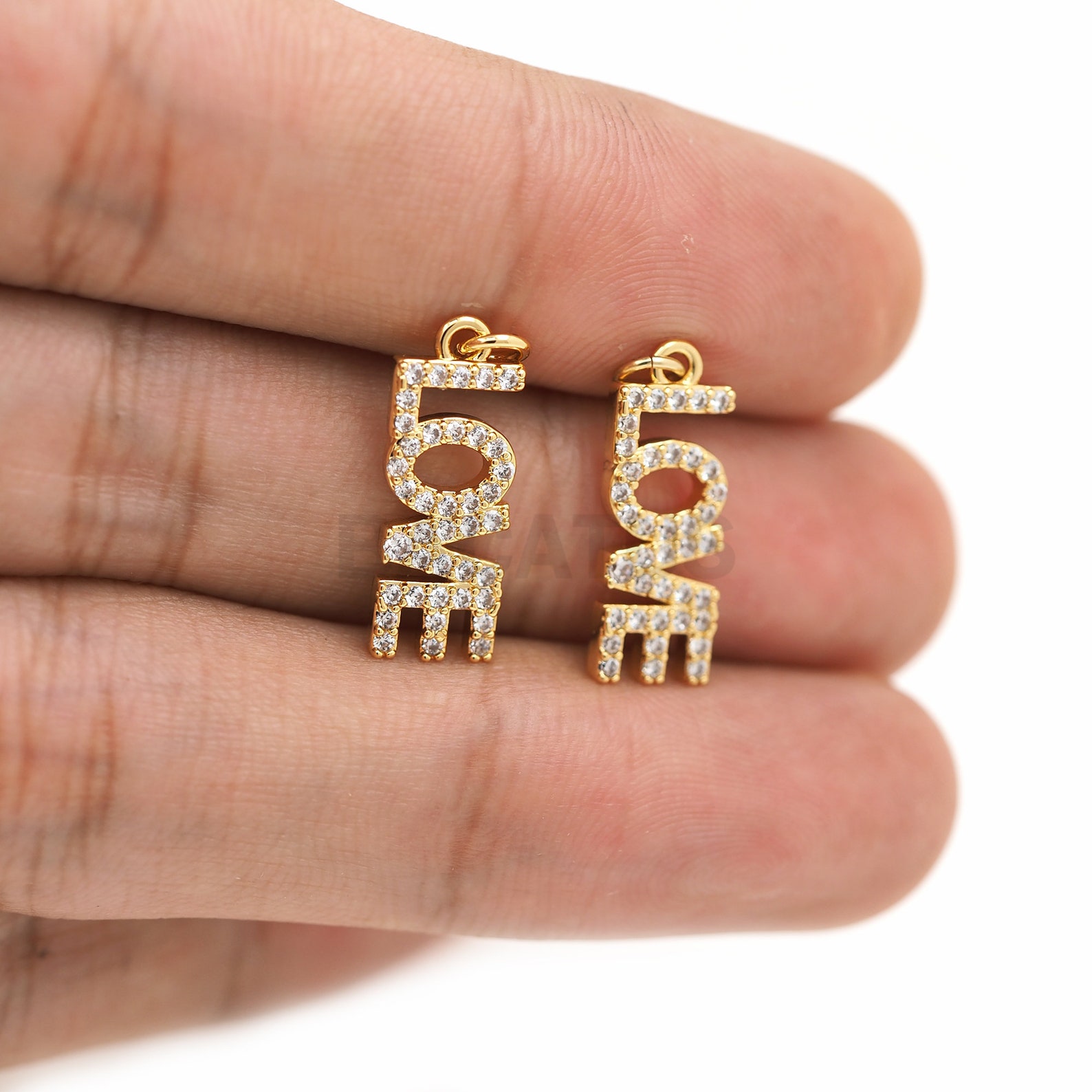 1PCS Word Pendant LOVE Jewelry Letter Charm is Suitable for Etsy UK