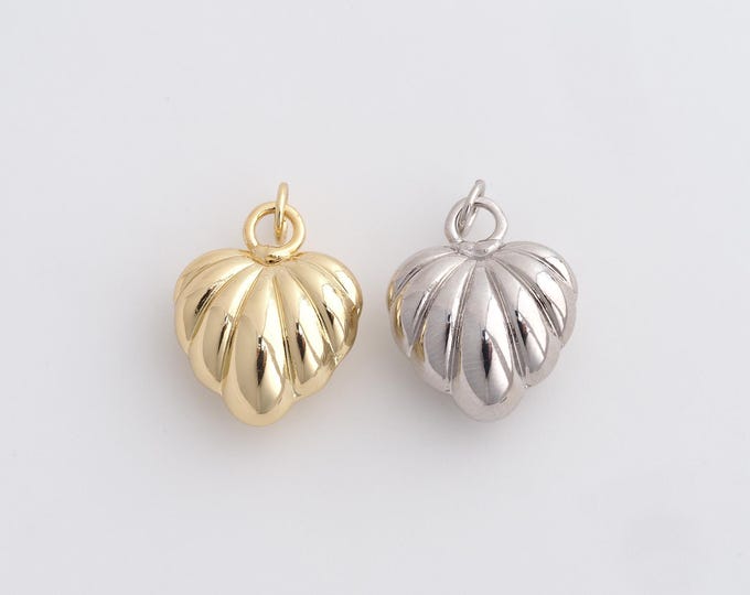 Heart Charms,18K Gold Filled Heart Pendant,Heart Necklace,Heart Jewelry,DIY Jewelry Making Supplies 22x15x8mm