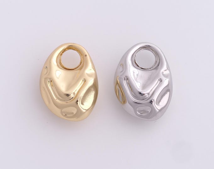 18K Gold Filling Suitable For Bracelets Necklaces Round  Pendant Jewelry Making Supplies Oval Necklaces Jewelry 24.2x18x9.7mm
