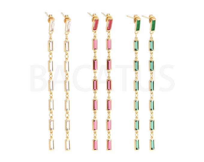 1Pair Colorful Zircon Tassel Earrings Ladies Fashion Jewelry Round Lever Back Earrings Colorful Zircon Gold Circles 2.5x90x2mm