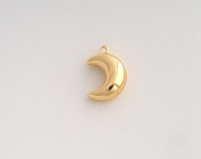 5 pcs 18K Gold Filled Crescent Moon Charm,Dainty Celestial Pendant,Moon Pendant ,DIY Jewelry Supplies,18.7x12.8x6.8mm