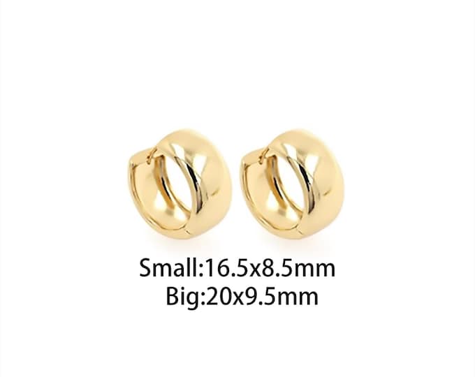 1pair 18K Gold Filled Round Earring,Gold Dainty Round Earring,Simple Earrings,Gift for Her