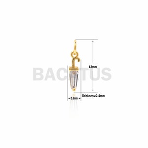 1PCS CZ Micro Pave Umbrella Pendant, Umbrella Charm, Umbrella Accessories, Umbrella Necklace  13x2.6x2.4mm