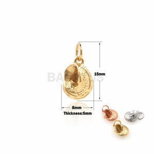 Convient pour bracelets, colliers, bijoux, pendentifs coquillages, pendentifs conques, bijoux de plage, fabrication de bijoux DIY, 18 carats 15 x 7,9 x 5 mm