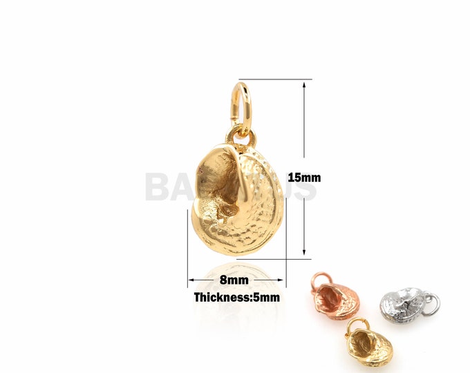 1PCS Suitable For Bracelets, Necklaces, Jewelry, Shell Pendants, Conch Pendants, Beach Jewelry, DIY Jewelry Making, 18K 15x7.9x5mm