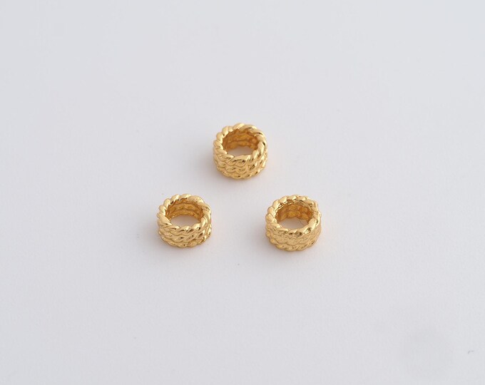 10 pcs 18K Gold Filled Tube Beads,Gold Tube Beads,DIY Bracelet Necklace Earrings Jewelry Making,6.5x3.5m