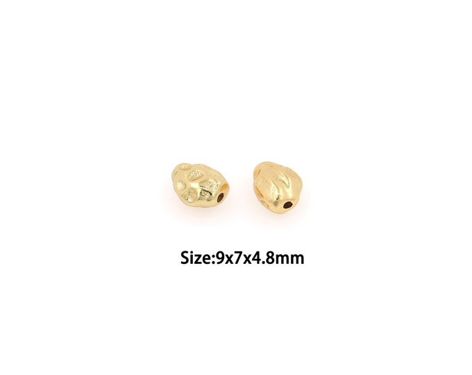 18K Gold Filled Fashion Beads,Gold Simple Beads,Dainty Beads,Spacer Beads, DIY Gold Jewelry Making