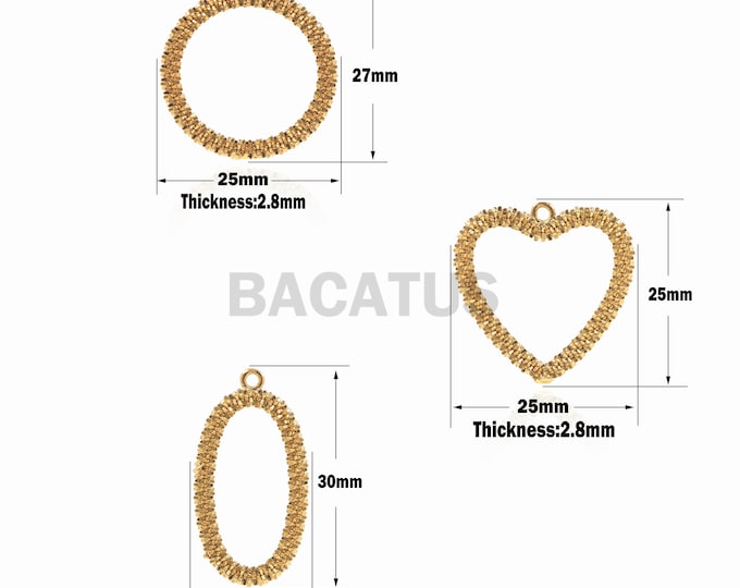 1PCS Love Pendant Round Necklace Oval Jewelry DIY Bracelet Necklace Jewelry Making 18K Gold Filling Love Charm Round Charm