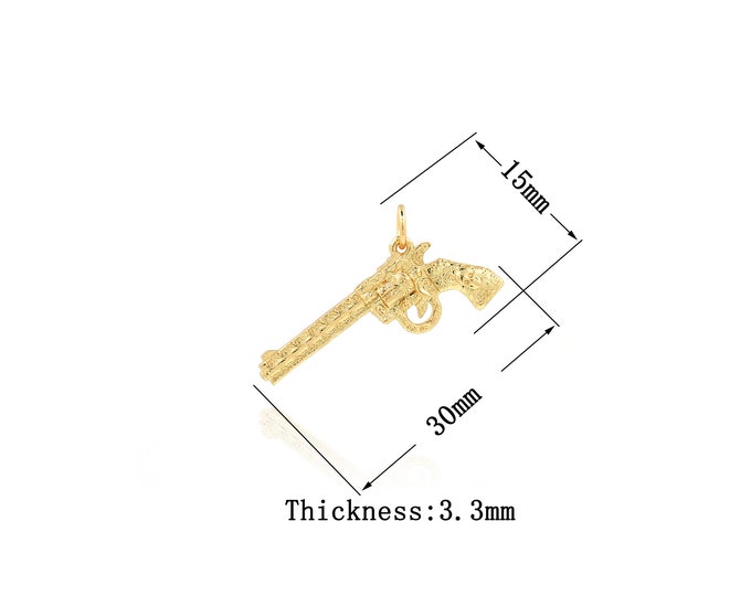 18K Gold Filled weapon Pendant,Gold Dainty weapon Charms,weapon Charm Bracelet Necklace for DIY Jewelry Making Supply