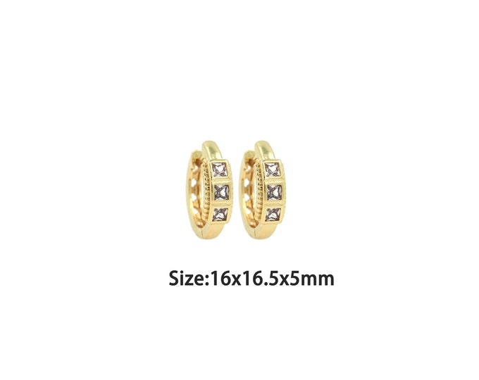 1pair 18K Gold Filling Round Earrings,Gold Dainty Round Earring,Simple Earrings,Gift for Her
