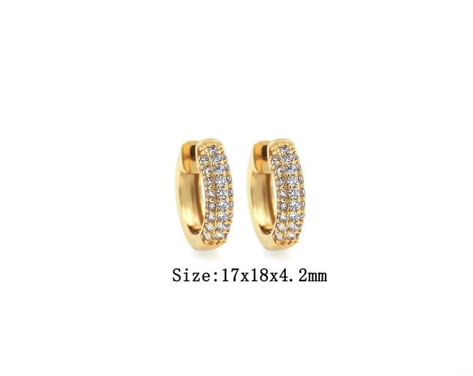 1pair 18K Gold Filled Round Earring,Gold Dainty  Round Earring,Minimalist  Earrings,Gift for Her