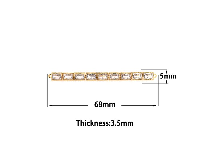 18K Gold Filled Long Connector,Gold Dainty Long Connector,Long Connector Bracelet Necklace for DIY Jewelry Making Supply